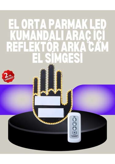 Bfs A Kalite Uzaktan Kumandalı Led Park Uyarı Işığı El Figürlü Model Çok Renkli