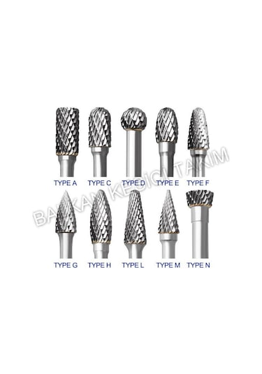 6MM KARBÜR KALIPÇI FREZE ELMAS TAŞLAMA FREZE UCU H TİPİ FETT