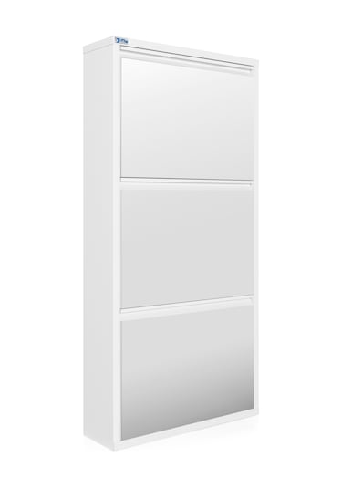 Ceha 3'lü Metal Ayakkabılık Kar Beyaz/Aynalı K.AYK-3/A/P9003