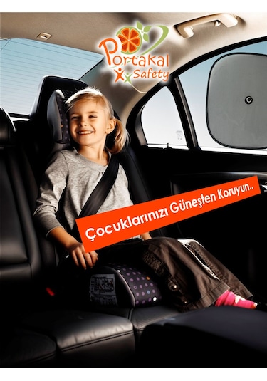 Portakal Safety Güvenli Araç içi Vantuzlu Güneşlik 2'li