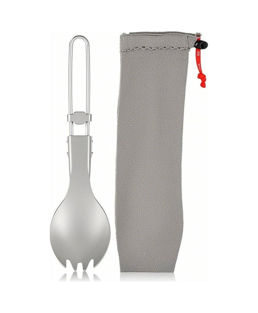 Fortunelane Tomshoo Ta8001 Titanyum Katlanır Çatal Kaşık - Kamp İçin Hafif Ve Dayanıklı, Çok Renkli Çok Renkli