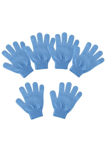 Suntek 6 Parça Eksfoliye Edici Vücut Ovucu Duş Mavi