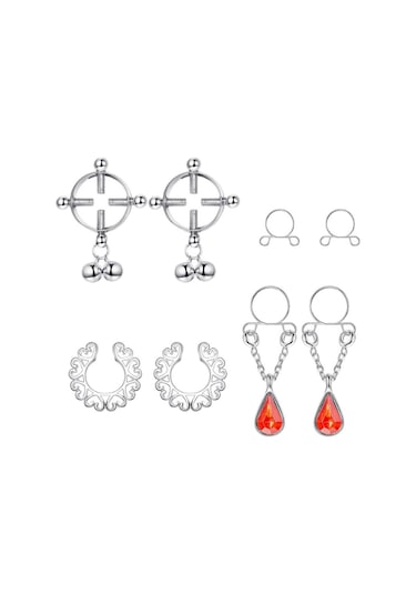 Suntek 8 Adet Paslanmaz Çelik Tılsım Yüzüğü Delici Olmayan