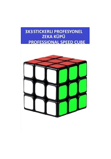 3x3x3 Professıonal Speed Cube Stıckerlı - Stıckerlı Profesyonel Rubik Zeka Sabır Küpü