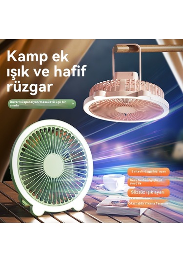 Aurora Usb Masa Lambası Elektrikli Fan Duvar Asılılfan 1 Pembe