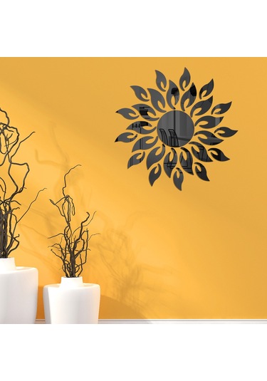 Vkemall 27 Adet Ayna Duvar Çıkartmaları Duvar Çıkartmaları Çıkarılabilir Dekoratif Ayna Siyah