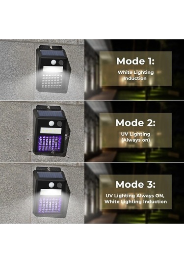 Besthome1 Kahverengi Güneş Enerjili Böcek Yakalayıcı, Gece Işıklı, Su Tamamen Geçirmez, Dayanıklı Ve Kolay Yerleştirilebilir