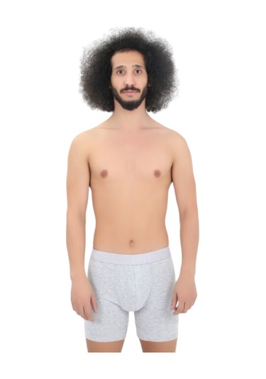 Erkek Esnek Kumaş Siyah Boxer Pamuk Terletmez Katlanmayan Uzun Paça Boyu Siyah-beyaz Beyaz - Siyah