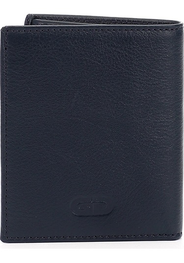 Gönderir Lacivert Hakiki Deri Dikey Cüzdan Lacivert