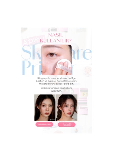 Ton Eşitleyici Aydınlatıcı & Nemlendirici Makyaj Bazı Cushion A'pıeu Waterlock Skin Care Primer Pink