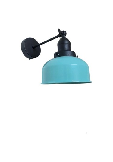 Dylight Retro Metal Dekoratif Rustik Su Yeşili Mafsallı Duvar Apl Yeşil