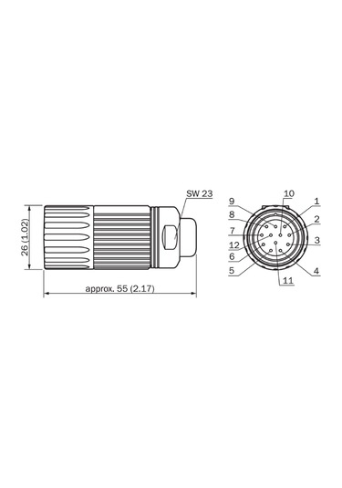 Sick Dos-2312-g 6027538 ,m23-12p Dişi Soket