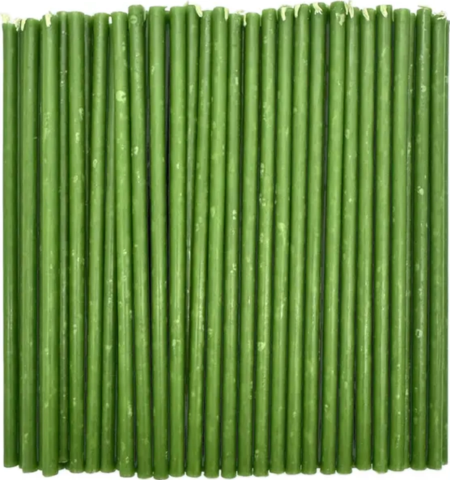 Nizegorodskie Sveci - Zavod Veresk Diyevskie Balmumu Yeşil Mumları 100 18797731 Yeşil