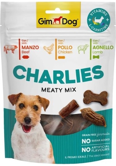 Gimdog Charlies Meaty Mix Sığır Etli Tavuklu ve Kuzu Etli Köpek Ödül Maması 70 G