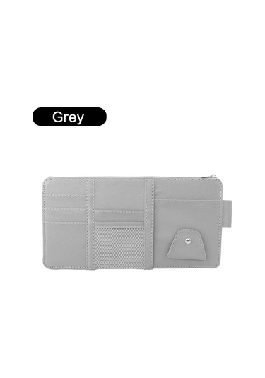 Araba Güneşlik Organizatör Oto Iç Aksesuarları Depolama Cep Kılıfı Pu Gray