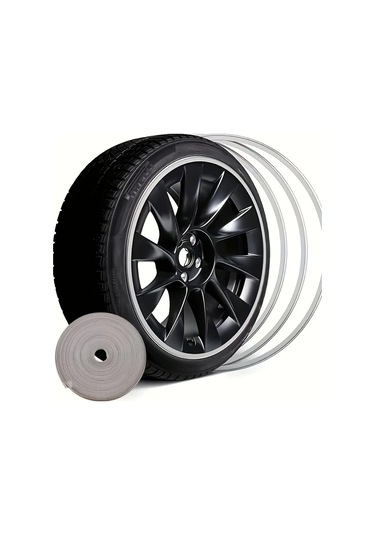 Willowhaven 4 Adet Gri Jant Koruyucu - 360 Çizilmeye Dayanıklı Abs Tasarım