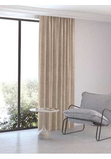 Bej Fon Perde 150x260 Bej