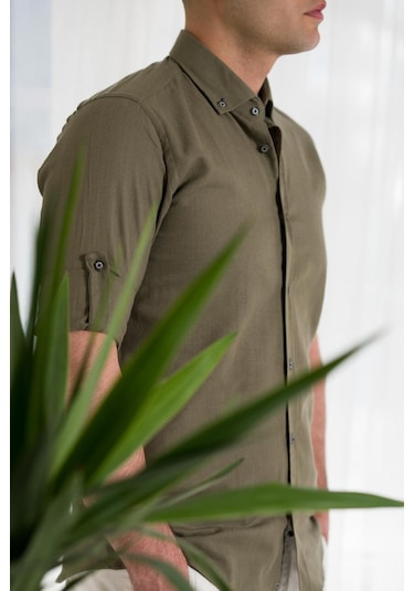 Advante Yaka Düğmeli Dokulu Slimfit Erkek Gömlek 001