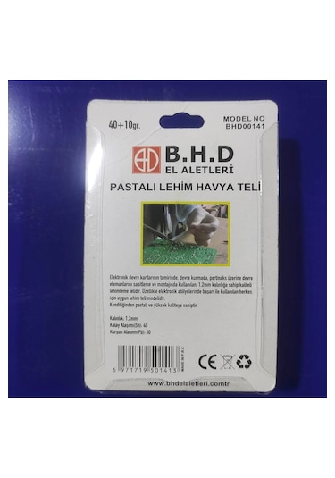 B.h.d Pastalı Lehim Havya Teli 40 Gr Tel 10 Gram Pasta Kalınlık 1.2 Mm Kod:bhd00141