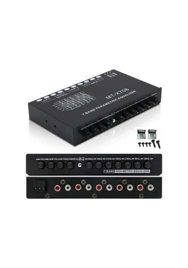 Gajeena 7 Bantlı Araç Ekolayzır - Ön, Arka Ve Subwoofer Çıkışlı - Kolay Montaj İçin Aksesuarlı
