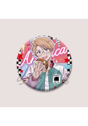 Anime Hetalia Dünya Yıldızı Broş Sırt Çantası Şapka Dekorasyon Karikatür Karakter Emaye 50mm Style 22 50mm Çok Renkli