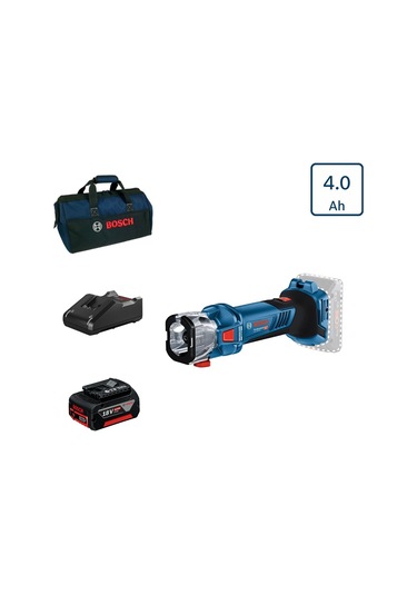 Bosch Gcu 18v-30 Akülü Freze / Kuru Levha Kesme Makinesi 4 Amper Bez Çantalı