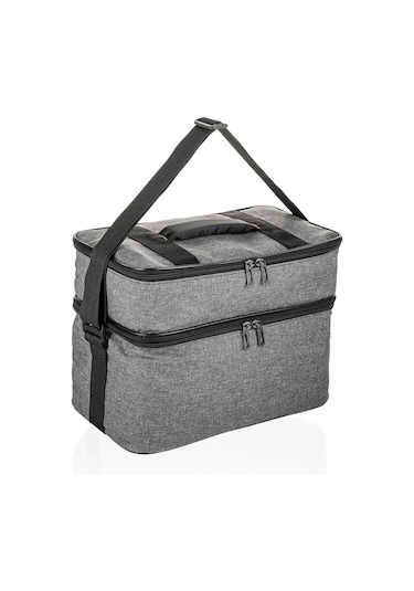 Ns Reliable Kamp Piknik Termal Soğutucu Yalıtımlı Buzluk Termos Çanta 2 Li Set - 960 Gri