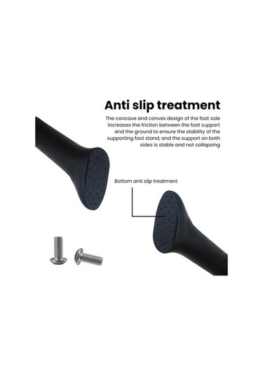 Pazly İki Ayaklı Bisiklet Standı, Ayarlanabilir, Basit Kurulum, Evrensel, Kaymaz Bipod, Dağ Bisikleti Ayak Dayama Yeri, Siyah Siyah