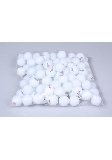 100 Adet Masa Tenisi Topu Pinpon Topu Orta Kalite Beyaz - Çok Renkli