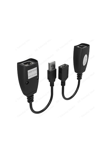 Usb Extender - Cat5 / Cat6 Kablosu Üzerinden Lan Uzatma Adaptörü
