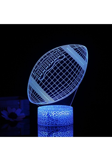 Konesam 3d Led Stéréo Lamba, Dokunmatik Kumandalı, Usb Beslemeli, Y七彩 Işıklı, Futbol Topu Desenli, Akrilik Plaka, Odalar İçin Ambiyans Aydınlatması Pil Dahil Değil Diğer