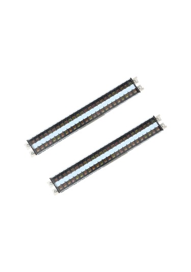 Moveevo Raylı Kablolu Terminal Blokları 15a 660v, Su Ve Toz Koruyucu Kapaklı, Endüstriyel Dağıtım Sistemleri İçin 2'li Paket Plastik-krom Malzeme