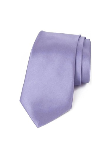 Tezzgelsin Erkek Saten Kravat ve Mendil Set Lila