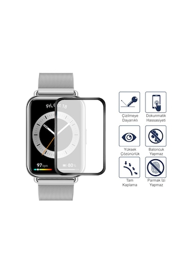 Huawei Fit 2 Ekran Koruyucu 3D Kavisli Full Kaplama Pmma