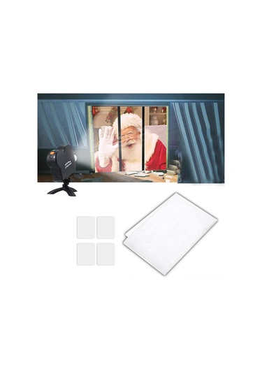 Springsun 1.2x1.8m Pencereler İçin Sinema Projektörü Perdesi - Kirpiksiz Kumaş, İki Yönlü Projeksiyon, Bantlı Taşınabilir Noel/paskalya Dekorasyonu