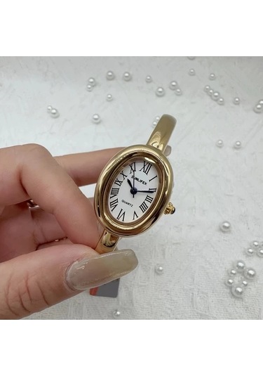 Elmpaly Kadın Kol Saati Roma Rakamı Basit İş Günlük Hediye Altın Renk Diğer