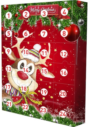 Çocuklar İçin 24 Parça Reçine Anahtarlık Dekorlu Noel Advent Takvimi