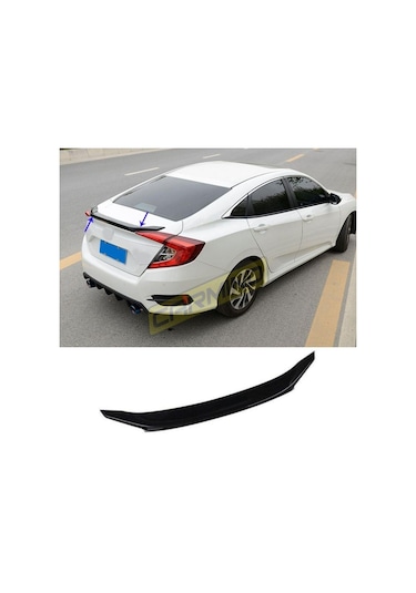 Honda Civic Fc5 Bagaj Üstü Oem Anatomik Spoiler Piano Black
