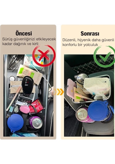 Ally Araç Araba Kol Dayama Bölmesi Konsol Çok Amaçlı Organizatör- 5775