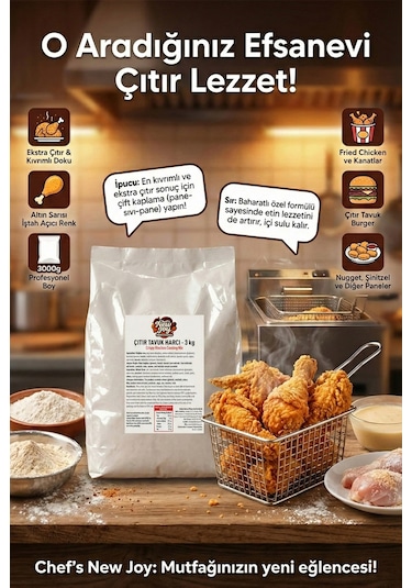 Çıtır Tavuk Harcı 3000 Gr Pane Harcı