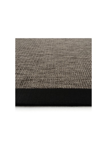 Cool Halı Prag Siyah Keten Hav Toz Vermez Kolay Temizlenen Hasır Dokulu İnce Düğüm İthal Sisal Halı