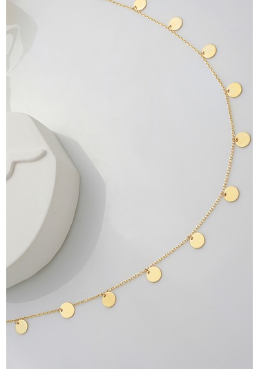 14 Ayar Altın Halhal Pullu Sallantılı Halhal - Mmhlhl-55002 Sarı Altın