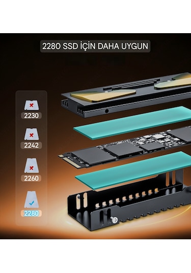 Jeyı M.2 2280 Ssd Soğutucu Pc/ps5/pcıe M.2 Yuvalı M2 Nvme Alüminy