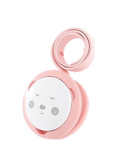 Sones Taşınabilir Bebek Karikatür Panda Emzik Zinciri Yatıştırıcı Diş Kaşıyıcı Saklama Zinciri Pembe