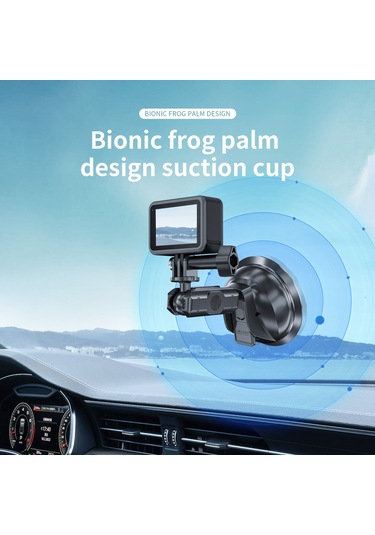 Yunboo Telesın 360 Dönebilen Spor Kamera Emme Başlığı - 10kg Taşıma Kapasiteli, Gopro Ve Insta360 Uyumlu Siyah