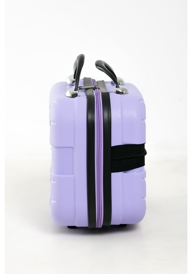 Yefa Pp Polipropilen Kırılmaz Büyük & Makyaj Boy 2'li Valiz Seti Lila