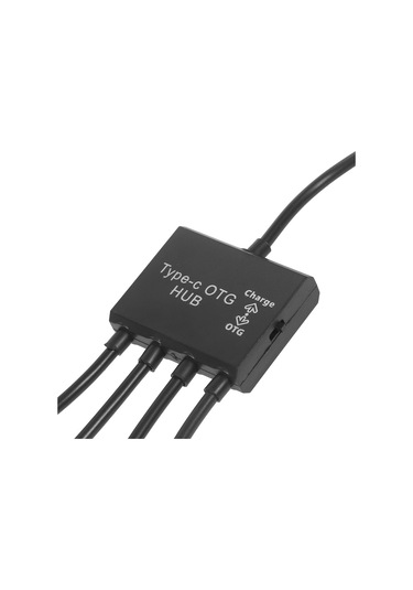 Maiyame Type-c Otg 3usb2.0 Arayüzü + Güç Kaynağı Arayüzü Çeşitli Ekipmanlara Uygun Tak Ve Çalıştır Taşınabilir Ve Küçük Siyah