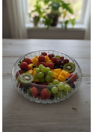 Rayan Glass Salata Ve Meyve Kasesi - Şeffaf