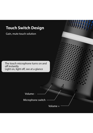 Xindoker Usb Kondansör Mikrofon: Oyun, Yayın, Kayıt İçin Gürültü Azaltma, Tek Tuşlu Sessiz Mod, Ses Kontrolü, Hızlı Kurulum Pc Ve Mobil Uyumlu