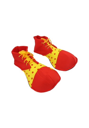 Suntek Yetişkin Palyaço Ayakkabıları Maskeli Balo Kırmızı